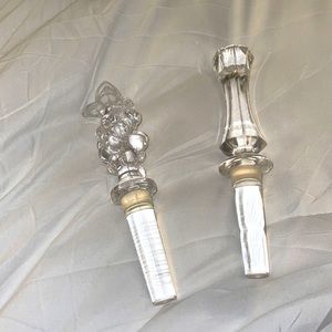 Waterford Crystal wine bottle stoppers.